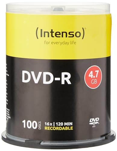 Image of Intenso 4101156 DVD-R 16x 100 Pack Cakebox