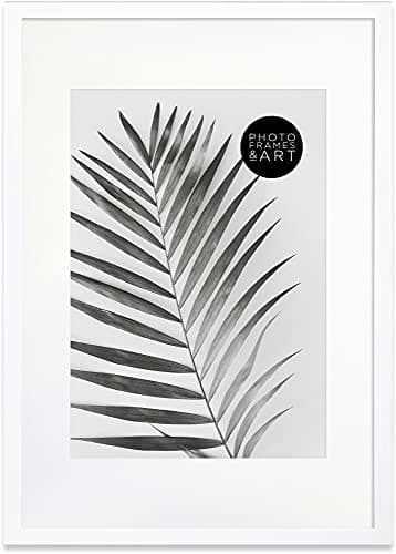 Image of pf+a Perspex Window A3 Picture Frame With Mount - A2 For A3 White Poster Frame / A3 Frame With Mount