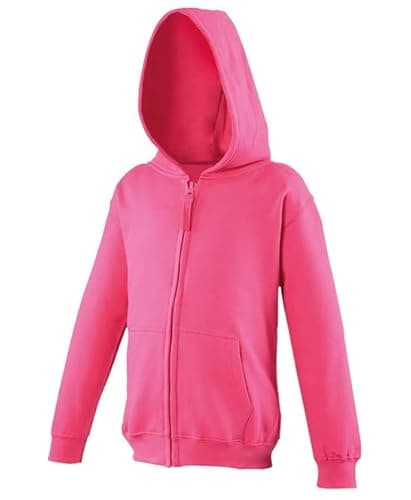 Image of COOZO Unisex Kids Zipped Hoodie - Hot Pink - 5-6 Years