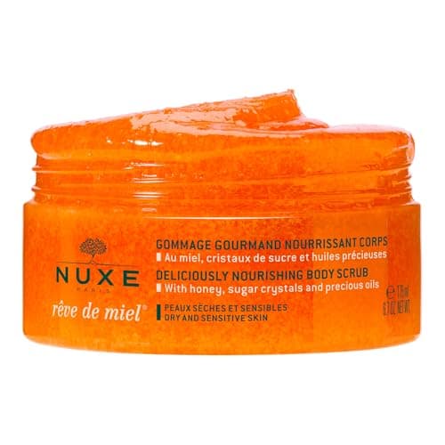 Image of Nuxe Rêve de Miel Deliciously Nourishing Body Scrub 175ml, Exfoliating Body Treatment, Gently Refines & Nourishes Dry, Sensitive Skin, With Honey & Botanical Oils, Vegan Formula