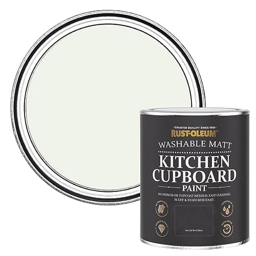 Image of Rust-Oleum Off White Kitchen Cupboard Paint in Matt Finish - Steamed Milk 750ml