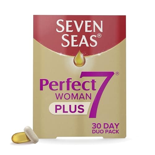 Image of Seven Seas Perfect7 Woman Plus, Multivitamin For Women With Omega-3, Vitamin D And Zinc For Women’s Health Support 1-7, 30 Tablets plus 30 Capsules, 1 Month Supply