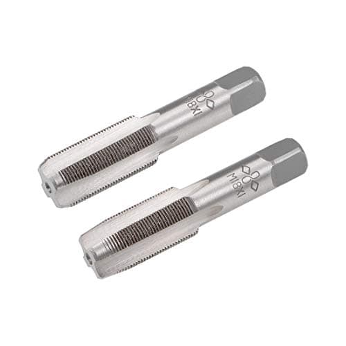 Image of sourcing map Metric Hand Tap M18 Thread 1 Pitch 4 Straight Flutes H2 Alloy Tool Steel Bottom & Taper Screw Tap Set Tapping Tools for Repairing 1 Pair