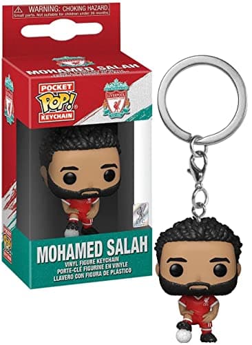 Image of Funko POP! Keychain: Liverpool - Mohamed Salah - Liverpool FC - Collectable Vinyl Mini Figure Novelty Keyring - Stocking Filler - Gift Idea - Official Merchandise - Sports Fans - Minifigure