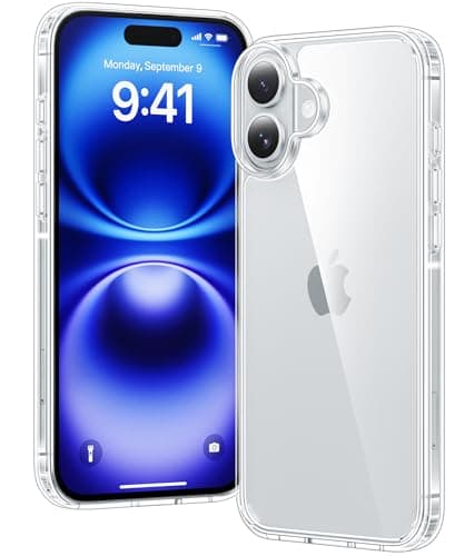 Image of Voyahülle Clear Case for iPhone 16, Ultra Thin, Shockproof TPU Cover, Anti-Yellowing, Crystal Clear, Phone Case for Apple iPhone 16 - Clear