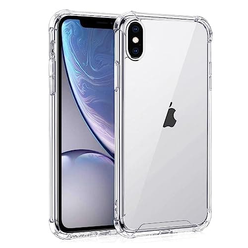 Image of Whioltl Case for iPhone X and XS Crystal Clear Phone Cover, Anti-Scratch and Shock-Absorption, Basic Case for iphone XS, Compatible with Wireless Charger and Bike Phone Holder - Transparent