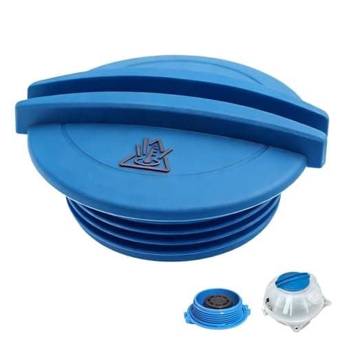 Image of Radiator Expansion Water Coolant Tank Cap Radiator Coolant Expansion Tank Cap Lid Replacement Compatible with VW Polo Skoda Fabia Passat Audi A3 A4 A5 A6 Engine Cooling System Reservoir Lid 6R0121407