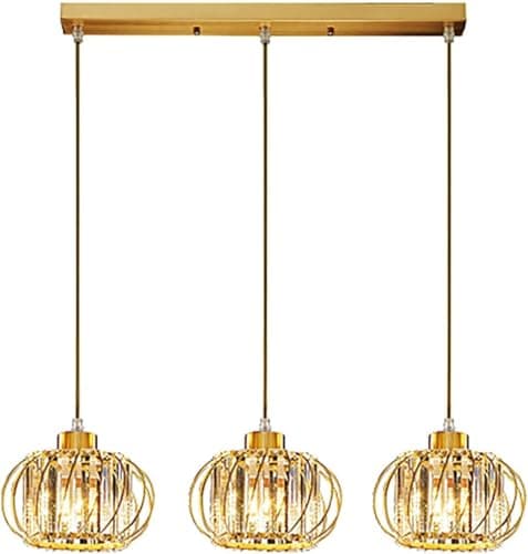 Image of All Copper Crystal Chandelier,American Personality,Compatible with Living Room Dining Bedroom Table Lamp,Chandelier