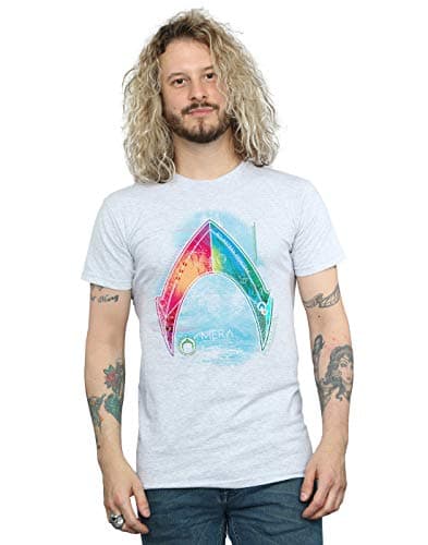 Image of DC Comics Men's Aquaman Mera Logo T-Shirt Sport Grey XX-Large