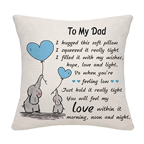 Image of Bommex from Daughter Son Dad Father Daddy Papa Cushion Cover Throw Pillow Cover Cushion Case Dad Thanksgiving Gifts (dad-1)