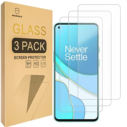 Image of Mr.Shield Screen Protector For OnePlus 8T 5G / OnePlus 9R / Plus 5G / 8T+ [Tempered Glass] [9H Hardness] [3-Pack] Screen Protector