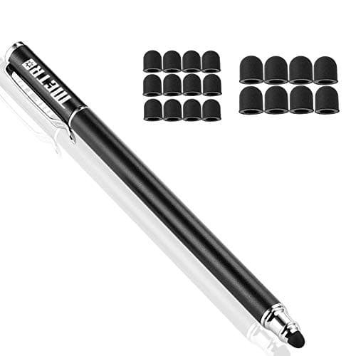 Image of METRO Universal Capacitive 2-in-1 Touch Screen Stylus Pen with 20 Pcs Replacement Rubber Tips,Compatible with iPad,iPhone,ipad Pro,Galaxy,Smart Phone and Other Touch Screen Devices,Black