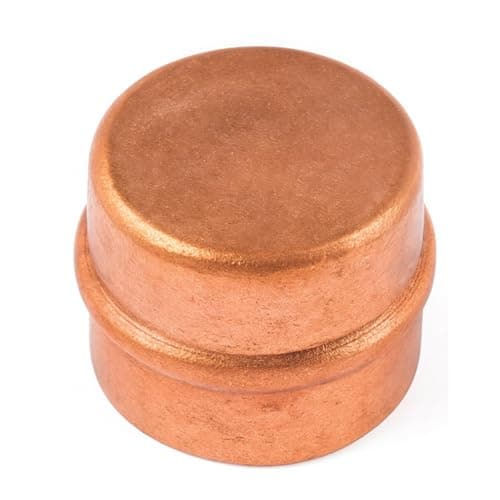Image of 10x Westco 15mm Copper Stop End Solder Ring Fitting SR61 - Cap End for Sealing Pipework in Plumbing and Heating Systems