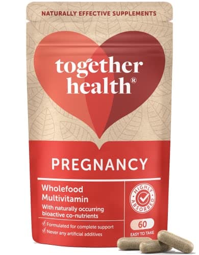 Image of Pregnancy Multi Vitamin and Mineral – Together Health – Recommended During Conception, Pregnancy & Breastfeeding – 400mcg Folic Acid – Vegan Friendly – Made in The UK (60 Capsules)