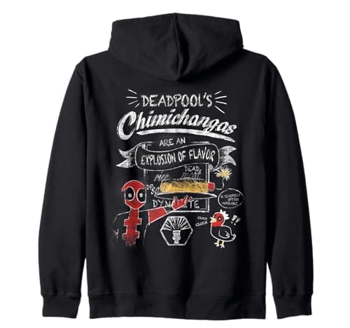 Image of Marvel Deadpool’s Chimichangas Explosion of Flavor Zip Hoodie