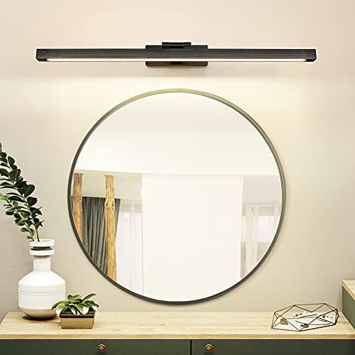 Image of TYhogar LED Adjustable Picture Light 12W Mirror Light for Dressing Room Hallway Wall Lamp Living Room 60CM 3 Colored Light Lighting Fixtures Brushed Black Bedroom Sconce Reading Lights