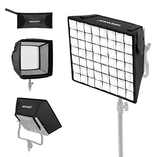 Image of NEEWER 12.2"x11.4" Foldable Softbox Diffuser with Grid and Bag for NL660/SNL660/RGB660/RGB660 Pro/RGB660 PRO II LED Video Light Panel, Studio Photo Portrait Photography YouTube Video Soft Lighting