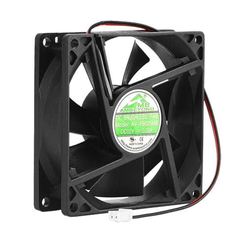 Image of 80mm x 80mm x 25mm 8025 12V DC Brushless Cooling Fan, Dual Ball Bearing, 2pin