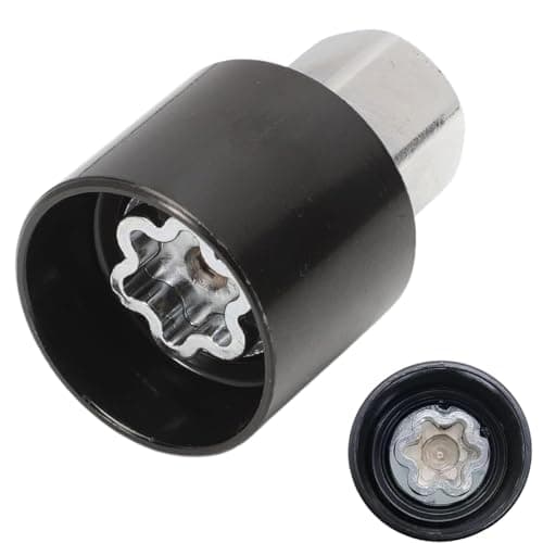 Image of Wjelet Anti Theft Car Locking Wheel Nut Key 198 or V Replacement Security Master for Vauxhall Corsa Opel Vectra Merivia Zafir Saab GM Adam, Black