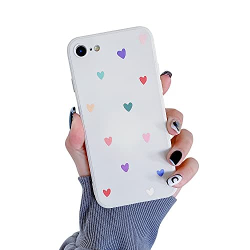 Image of LRANKAI Compatible with iPhone 6/6s Case for Women Girls,Cute Colorful Hearts Pattern Slim Thin Soft TPU Shockproof Silicone Protective Case Cover for iPhone 6/6s-Colorful Hearts
