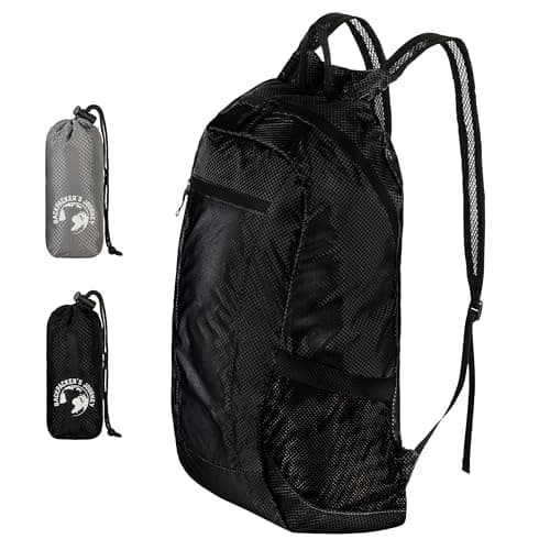 Image of Backpacker's Journey Foldable Rucksack 20 L / 25 L – Ultralight, Packable & Waterrepellent Daypack – Lightweight Fold‑Away Backpack for Travel, Hiking & Everyday Use (black 25L)