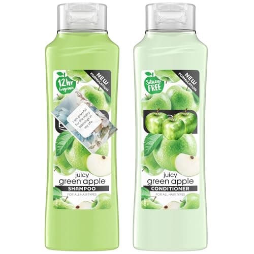 Image of Shampoo and Balsam Bundle Consisting of Juicy Apple Shampoo & Conditioner Set (2 Pack) - All Hair Types - By Oerich Gift