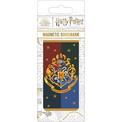Image of Harry Potter Colourful Crest Hogwarts Magnetic Bookmark - New