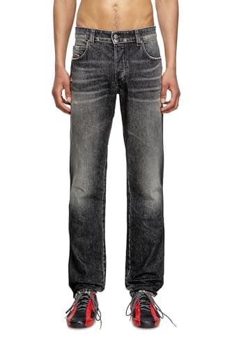 Image of Diesel 1993 D-Vyl Slim Jeans, Black/Dark Grey, 28