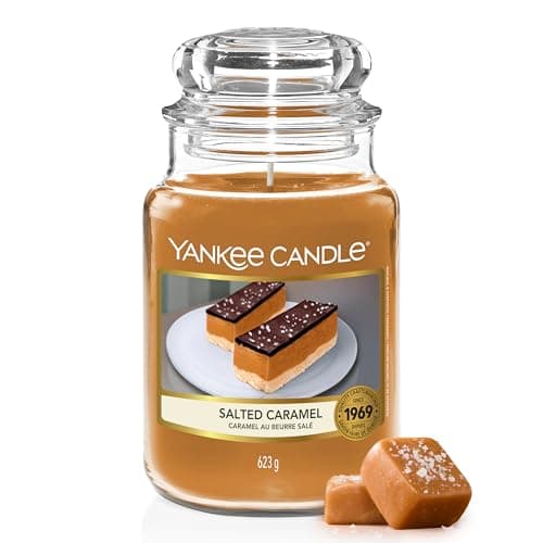 Image of Yankee Candle Scented Candle | Salted Caramel Large Jar | Long Burning Candles: up to 150 Hours | Perfect Gifts for Women