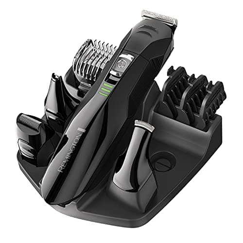 Image of Remington All-in-One Grooming Kit Beard Trimmer (4 Attachments, Beard & Hair Comb, Nose & Ear, Detail Trimmer, Mini Foil Shaver, 3 Combs, Stainless Steel Blades, 40-Minute Run Time, Cordless) PG6020