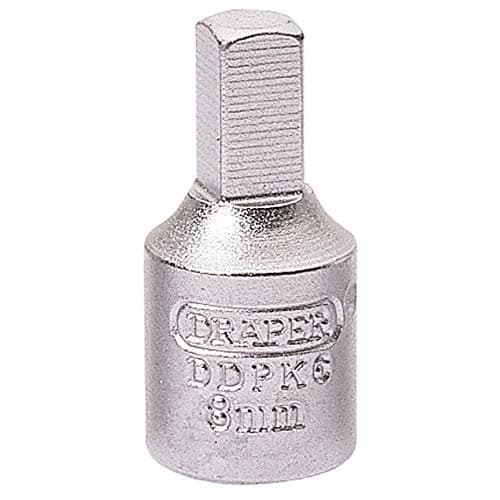 Image of Draper Expert 8mm Drain Plug Key | 3/8" Square Drive Hand Tool | Extension Garage Tools | Extra Torque | 38324