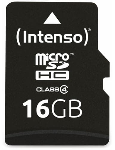 Image of Intenso Microsdhc Memory Card, Class 4, 16 GB, Black