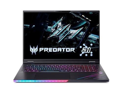 Image of Acer, Predator Helios 18 AI, Pro Gaming Laptop, 18 inches, WQXGA 250 Hz Mini LED IPS Display, Intel Core Ultra 9 275HX, 64 GB RAM, 1 TB SSD, NVIDIA GeForce RTX 5080, Windows 11 Home, Black, PH18-73