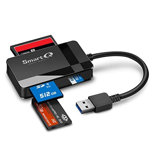 Image of SmartQ C368 USB 3.0 SD Card Reader, Plug N Play, Apple and Windows Compatible, Powered by USB, Supports CF/SD/SDHC/SCXC/MMC/MMC Micro, etc.