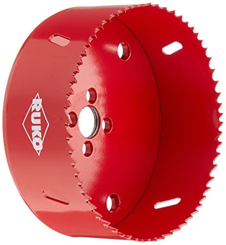 Image of Ruko HSS Bi-Metal Hole Saw with Varied Toothing, Red Finish, 111mm Diameter, R106111