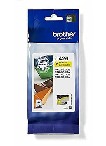Image of BROTHER LC-426Y Inkjet Cartridge, Yellow, Single Pack, Standard Yield, includes 1 x Inkjet Cartridge, Genuine Supplies