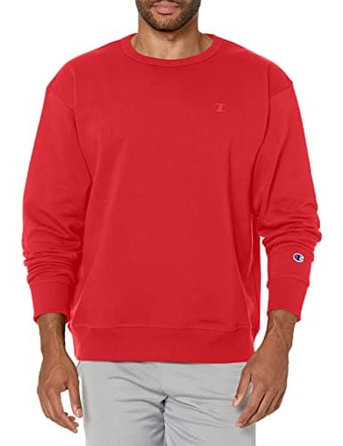 Image of Champion Men's Powerblend Pullover Sweatshirt, Team Red Scarlet, XXL