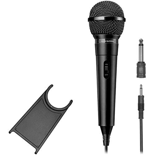 Image of Audio-Technica ATR1100X Unidirectional Dynamic Vocal/Instrument Microphone includes Desk Stand (Black)