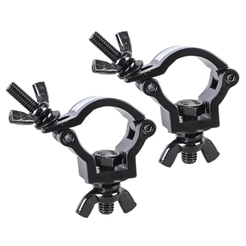 Image of 2 x Lightweight Stage Lighting Clamp Clamps Heavy Type Construction for 32 mm to 35 mm Pipe Mounting Durability Stage Clamps