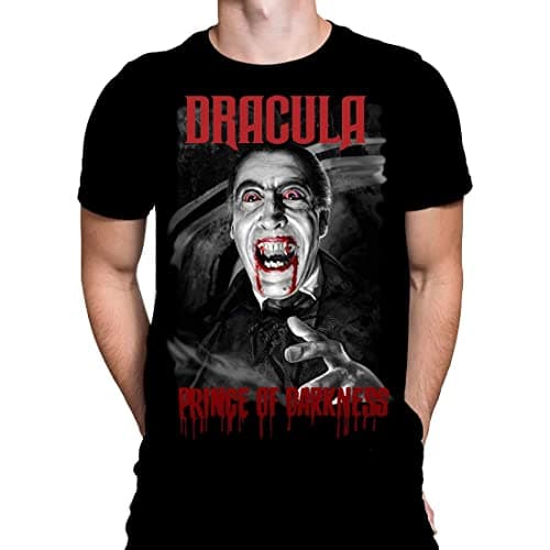 Image of Dracula Prince of Darkness Movie Poster Mens T-Shirt Black Cotton Graphic Tee Shirt (as8, Alpha, x_l, Regular, Regular, XL)