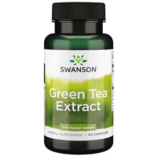 Image of Swanson, Green Tea Extract, 500mg, 60 Capsules, High-Dose, SOYA-Free, Gluten-Free, GMO-Free