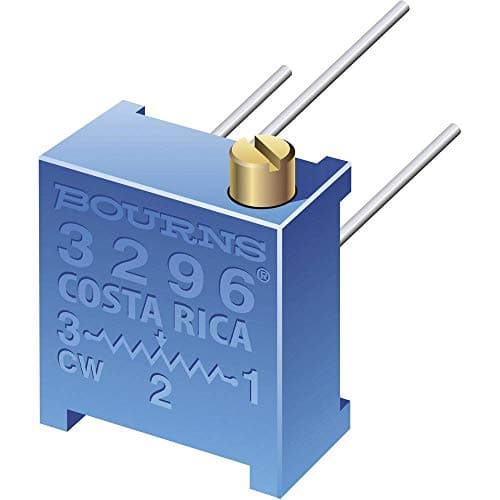 Image of BOURNS Variable Potentiometer 20 kΩ 3296P-1-203LF 3296P-1-203LF 25 Linear Turns 0.5 W 9000 ° 1 Piece