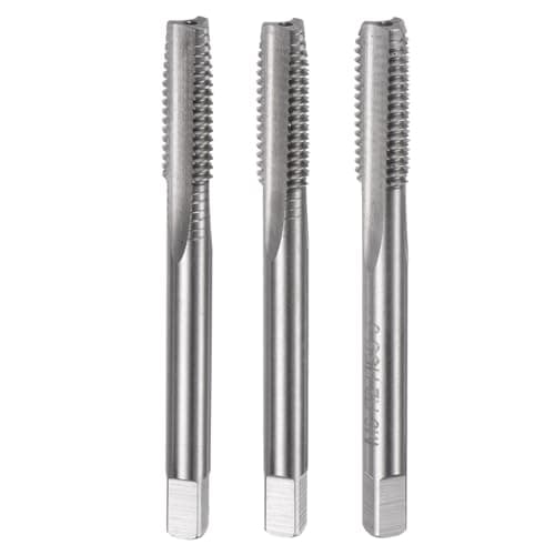 Image of sourcing map 3pcs Metric Hand Tap Set, M8 x 1.25 Taper/Plug/Bottom Thread Screw Taps, High Speed Steel Hand Threading Tapping Tool Kit