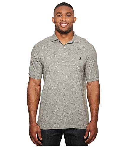 Image of Polo Ralph Lauren Mens Big & Tall Cotton Classic Fit Polo Shirt, Canterbury Heather, XL