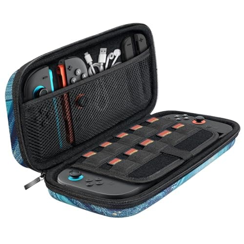 Image of TiMOVO Carrying Case Compatible with Nintendo Switch 2, Travel Carry Case with 10 Game Cartridges & Pocket, Protective Portable Hard Shell Pouch for Switch 2 Console & Accessories, Gilding Texture