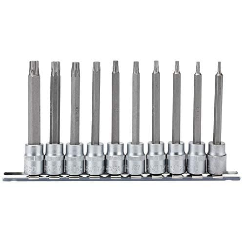 Image of Draper 16310 TX-Star 3/8-Inch Square Drive 100 mm Socket Bit 10 Piece Set