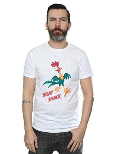 Image of Disney Men's Moana Boat Snack T-Shirt White Large
