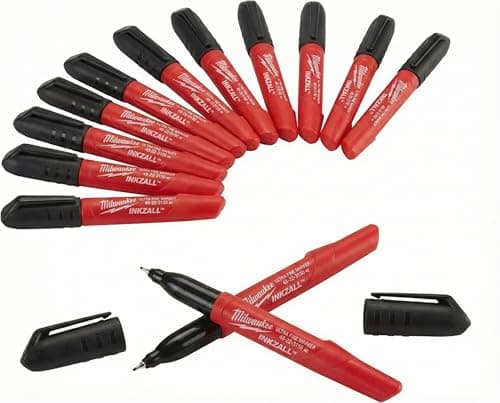 Image of Milwaukee Inkzall Point Markers, Fine, Black, Pack of 12