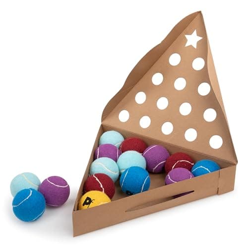 Image of Petface Tennis Ball Christmas Tree Gift For Dogs, 15 Tennis Ball Toys Included (Pack of 1)