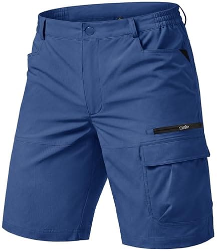 Image of TACVASEN Mens Cargo Shorts Lightweight Quick Dry Work Walking Summer Shorts with Pockets for Hiking Outdoor Golf Fishing Blue 36